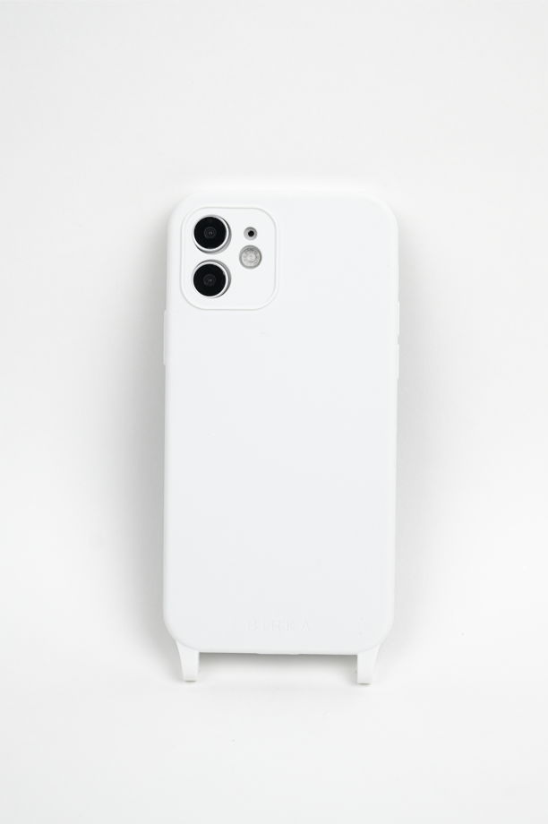 Белый чехол на iPhone SILICONE WHITE BIRKA CASES
