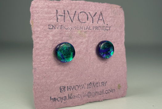 Серьги HVOYA из стекла