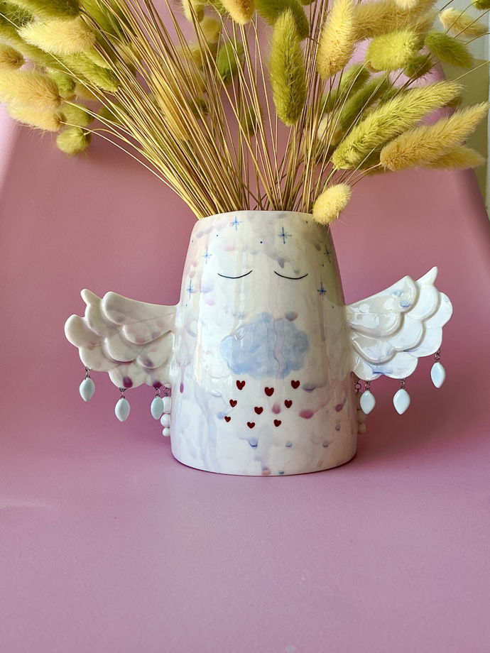 Ваза «Ангелочек» с подвесками