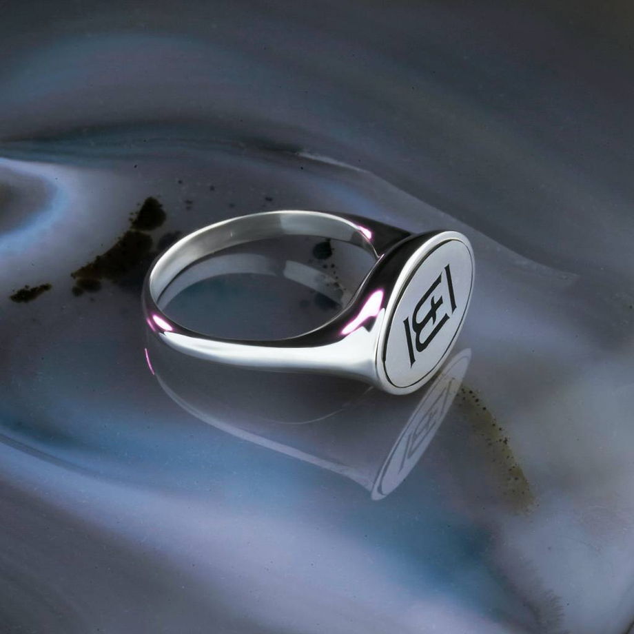Серебряное кольцо Haze Logo