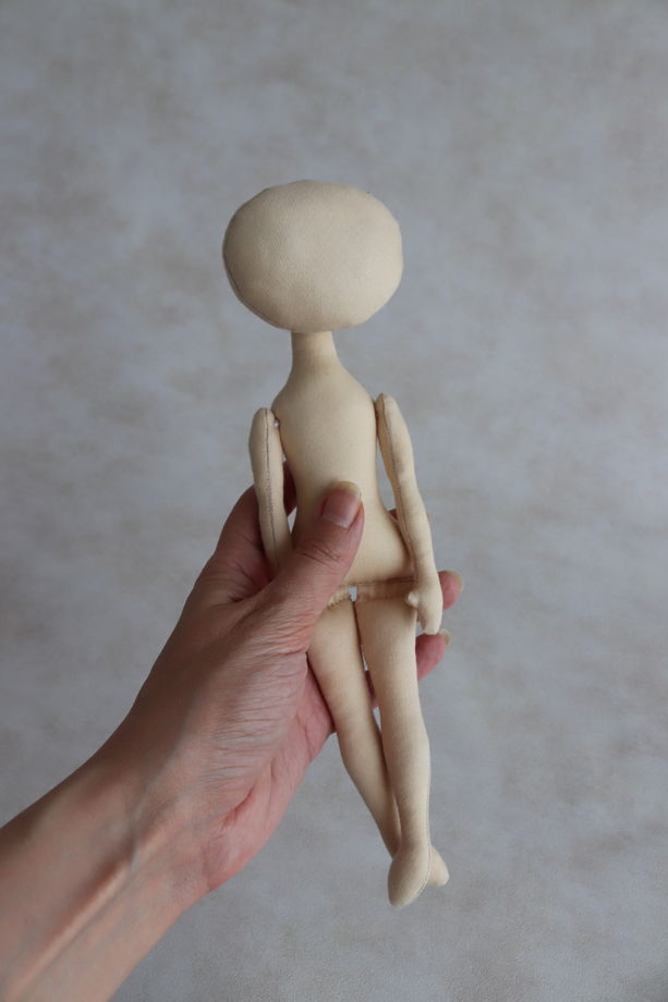 Ася, 27 см. Заготовка интерьерной куклы из текстиля для хобби, творчества, рукоделия