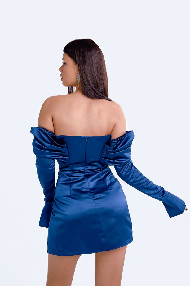 Синее платье - бюстье