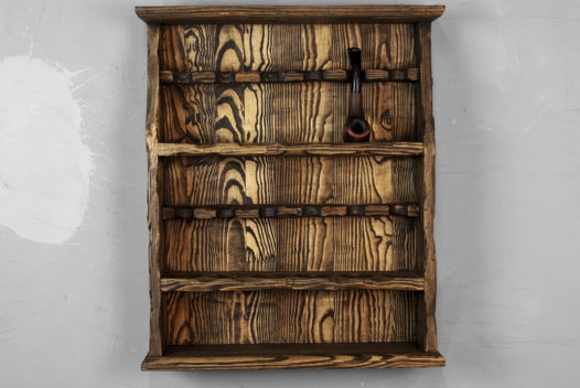 Трубочница под старину, полка для трубок.