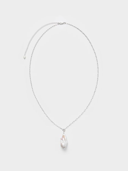 Подвес жемчужина на серебряной цепочке