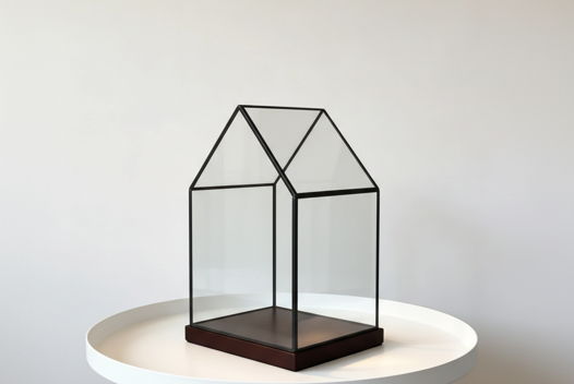 Клош стеклянный декоративный "Домик" 13*22 см.