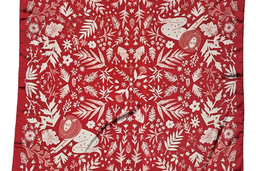 Шёлковый платок «Львица»