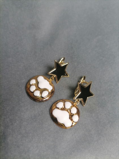 Серьги из фарфора Тигрики (малые)