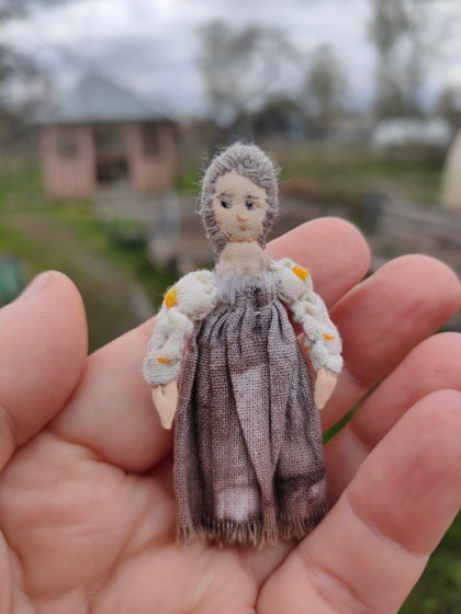 Текстильная кукла "Девушка" из серии "Пёрышки"