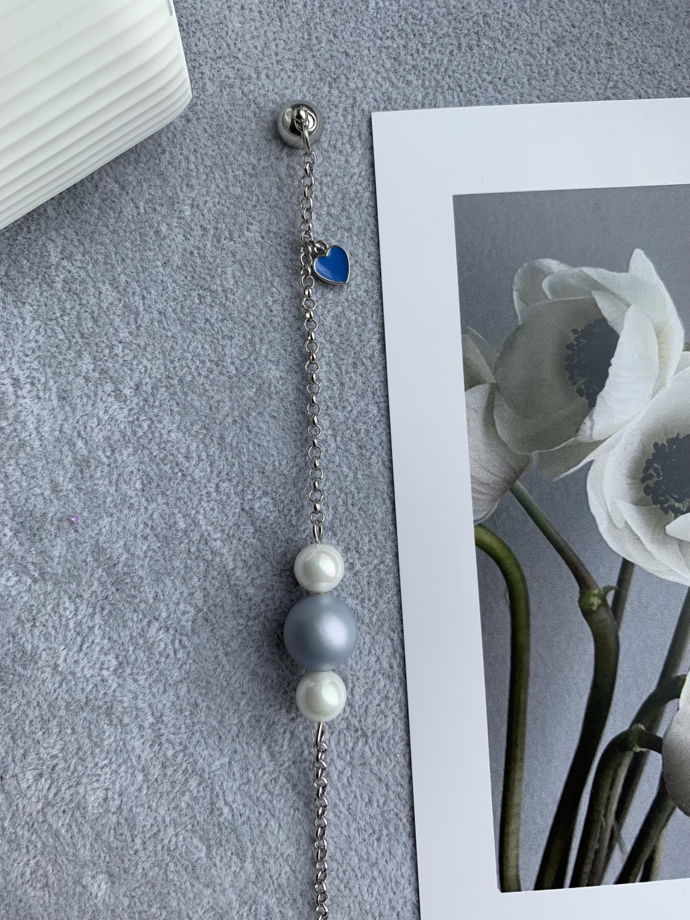 Браслет с жемчугом Майорка «Незабудка»