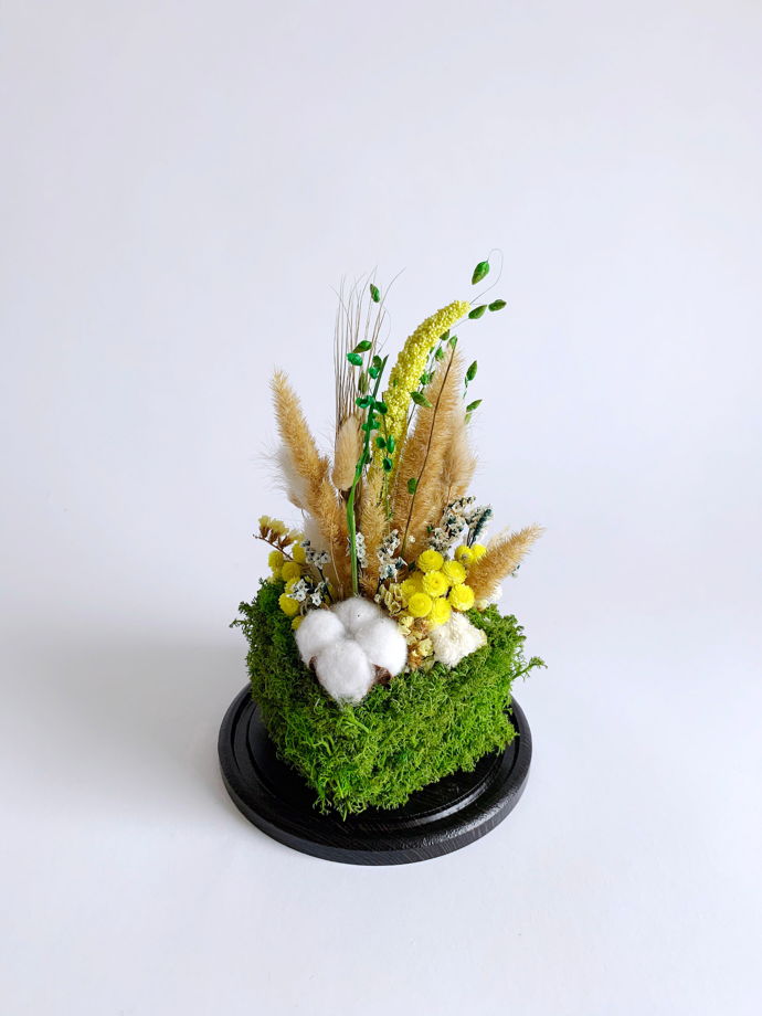 Клош с сухоцветами ручной работы "Шанхай"