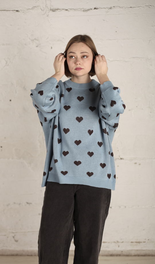 Джемпер с сердцами