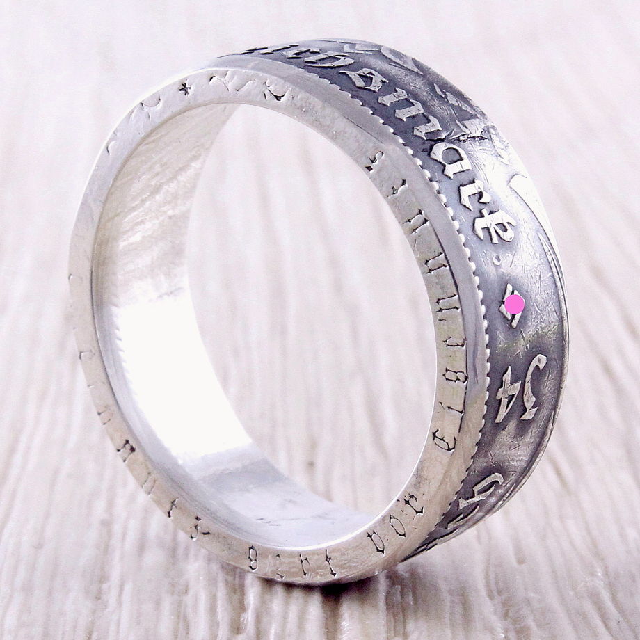 Серебряное кольцо из монеты (Третий Рейх) Кирха