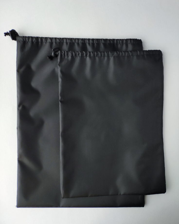 Большой черный мешочек из водонепроницаемой ткани для продуктов