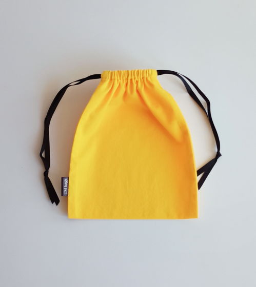 Текстильный мешочек жёлтого цвета, 18*22 см.