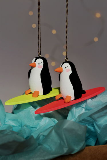 Подарочный набор"Пингвинов- серферов" 2 шт.