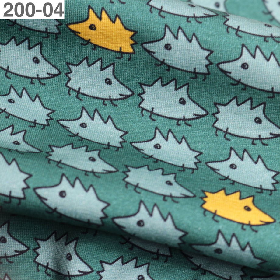 Детские трикотажные штаны из хлопка на заказ с дизайном «Зеленые ежики»