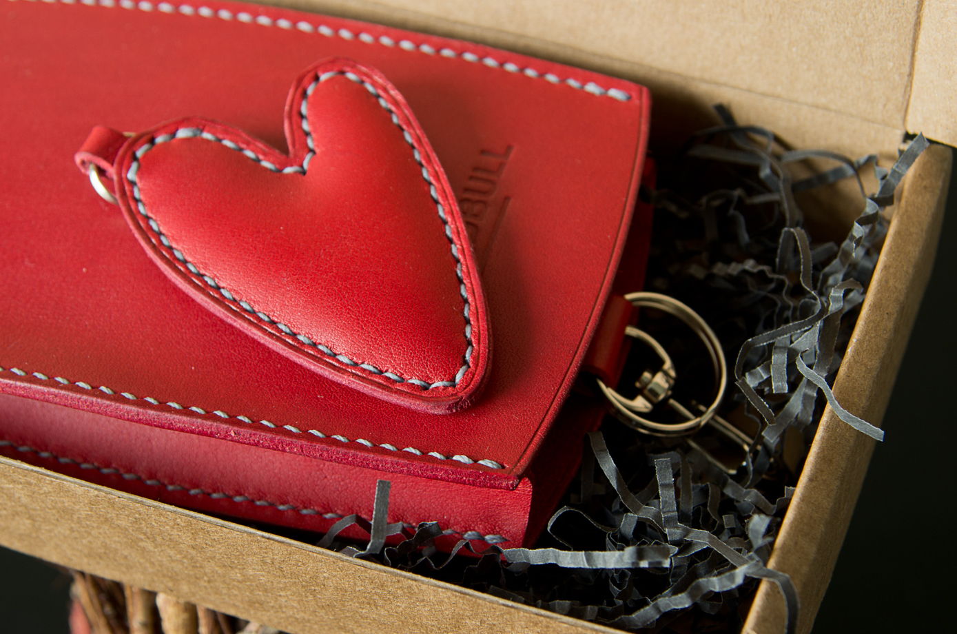 ключница из натуральной кожи FIESTA - Красный