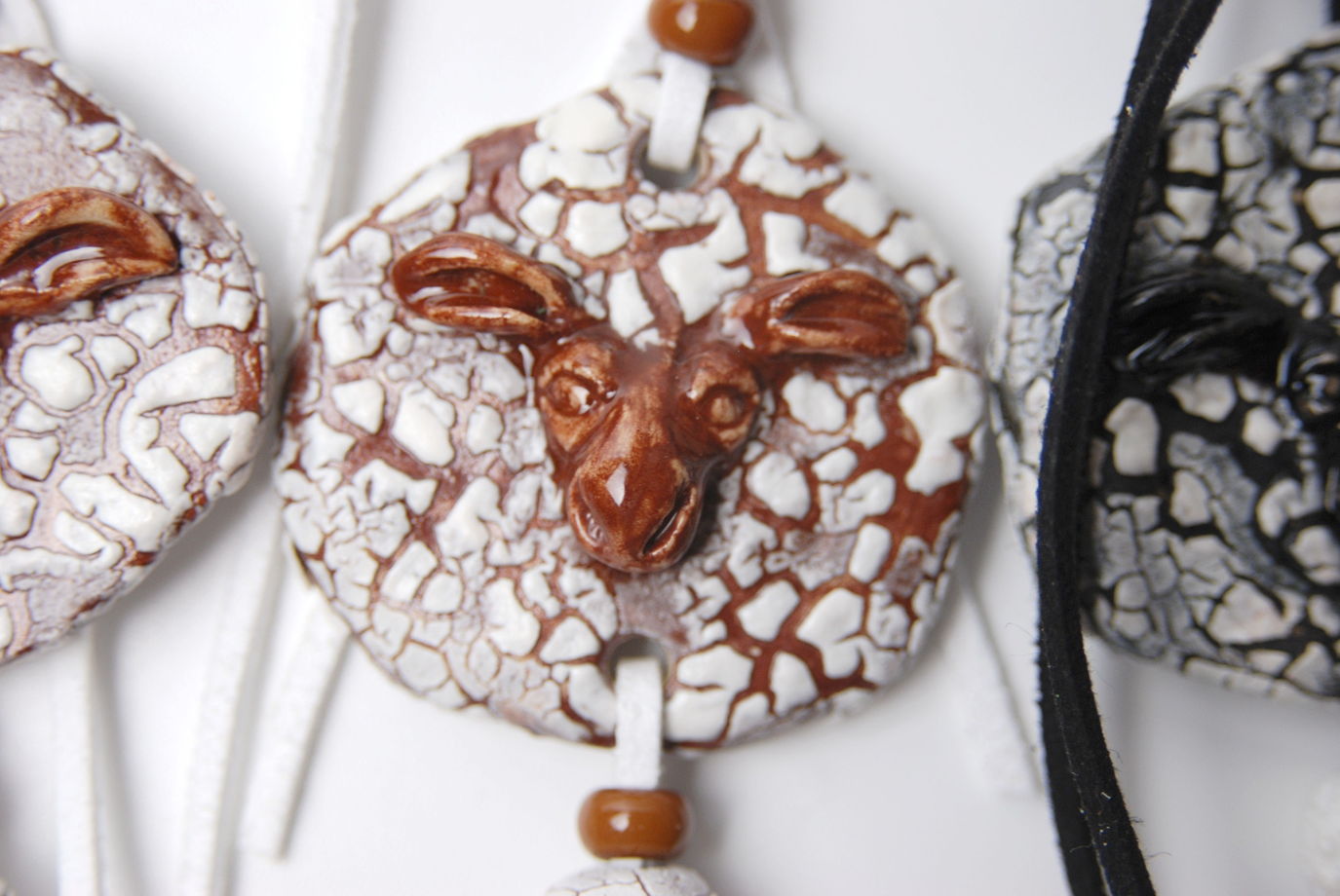 Обвес на сумку овечка коричневая и чёрная