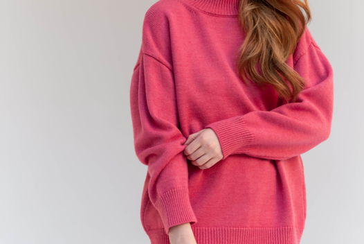 Свитер из мериноса "Лосось"