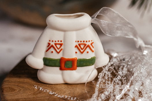 Кофтан фарфоровый новогодняя игрушка