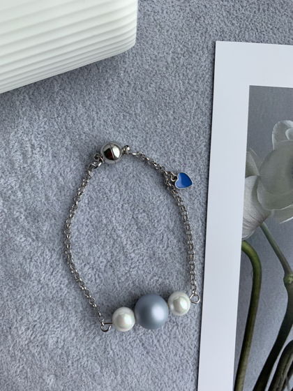 Браслет с жемчугом Майорка «Незабудка»