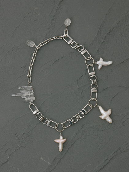 Унисекс колье с барочным жемчугом