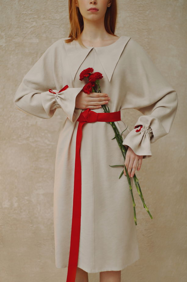 Платье кимоно с удлиненным воротником "Поздеев"