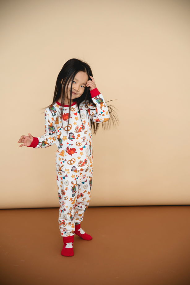 Детская пижама с авторским принтом "Новогодняя ярмарка"