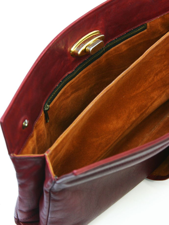 Винтажная сумка бордового цвета - клатч