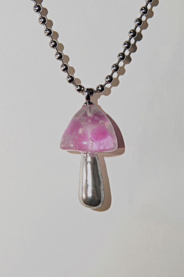 Разноцветный кулон гриб ручной работы «Джуси»