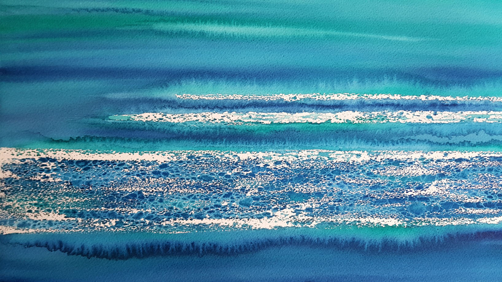 Картина из авторской серии "Морские сны - абстракция #1", размер: 74 х 55 см