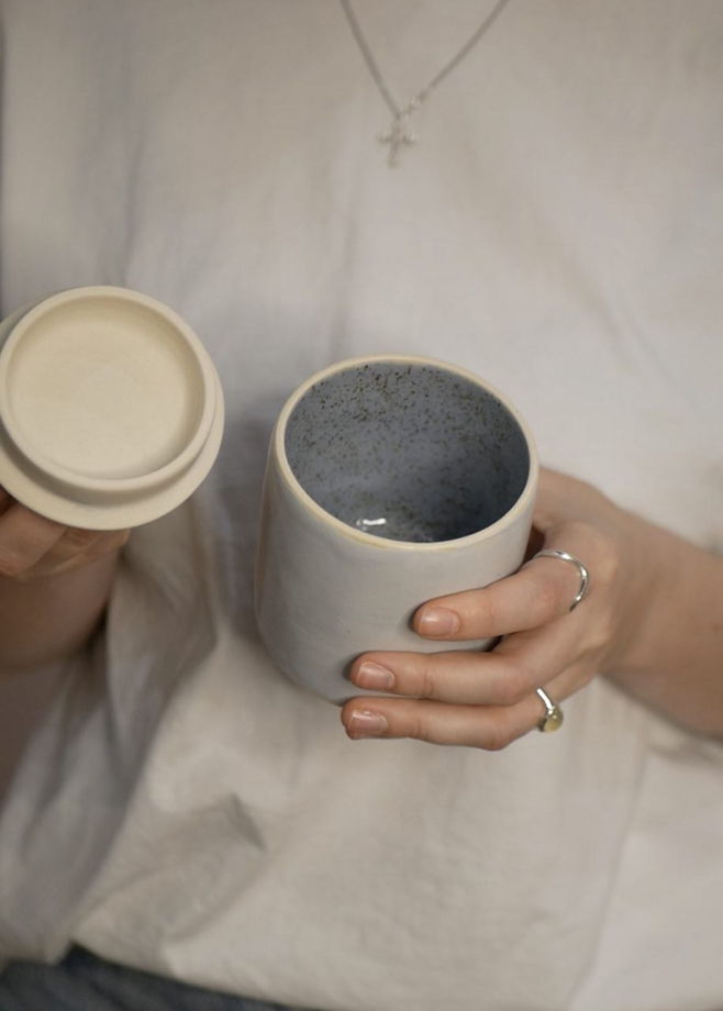 Банка керамическая ручной работы "Дыхание"