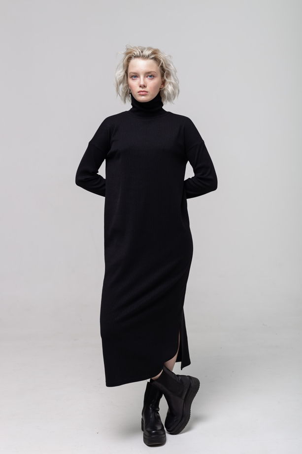 Платье-бадлон чёрного цвета