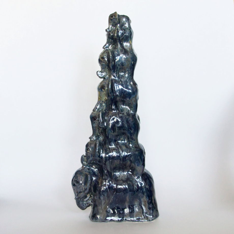 Керамическая скульптура, статуэтка "Семь слонов"