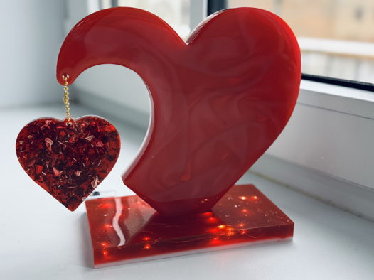 Декоративная подставка ночник  «Сердце»