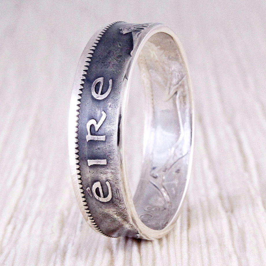 Серебряное кольцо из монеты (Ирландия) EIRE
