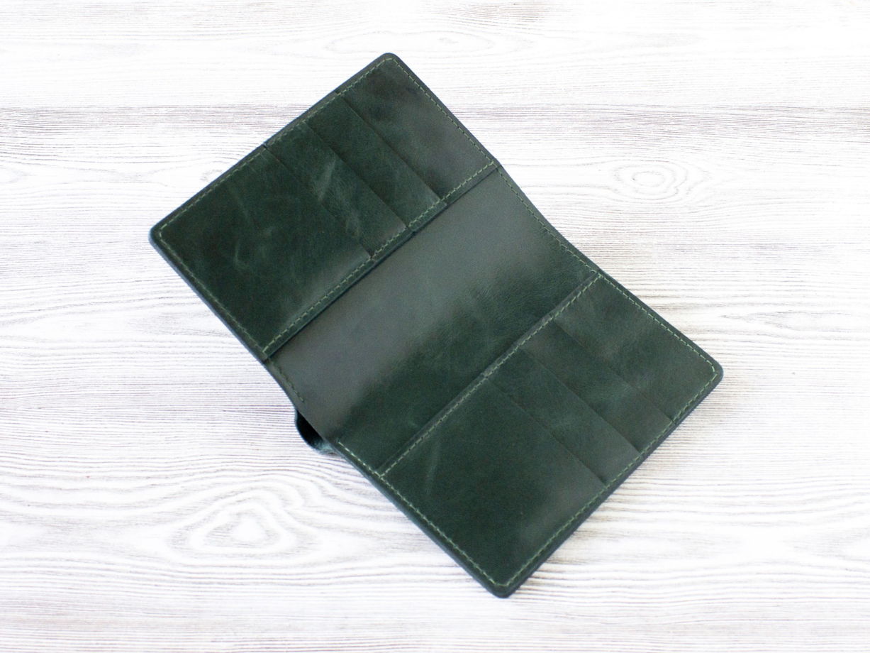 Портмоне из натуральной кожи для прав, СТС, банкнот, пластиковых карт, паспорта, страховки. VIRKUNEN