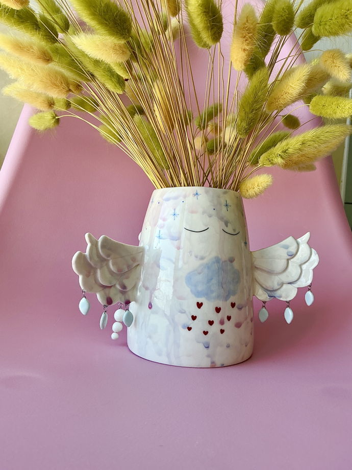 Ваза «Ангелочек» с подвесками