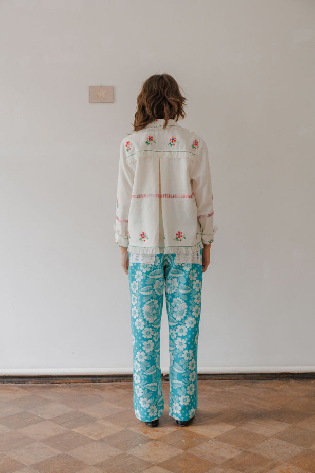 Рубашка с Бахромой на Кокетке/Fringed Yoke Long Sleeve Shirt