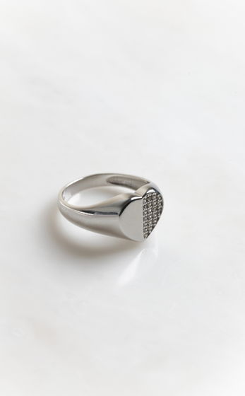 Кольцо HEART, серебро 925, фианиты