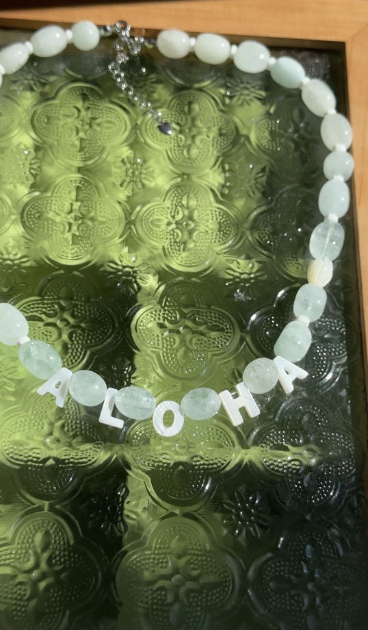 Колье с аквамаринами ALOHA