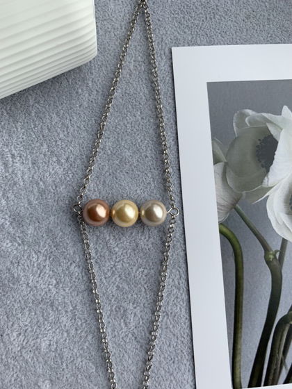 Браслет с жемчугом Майорка «Оттенки заката»