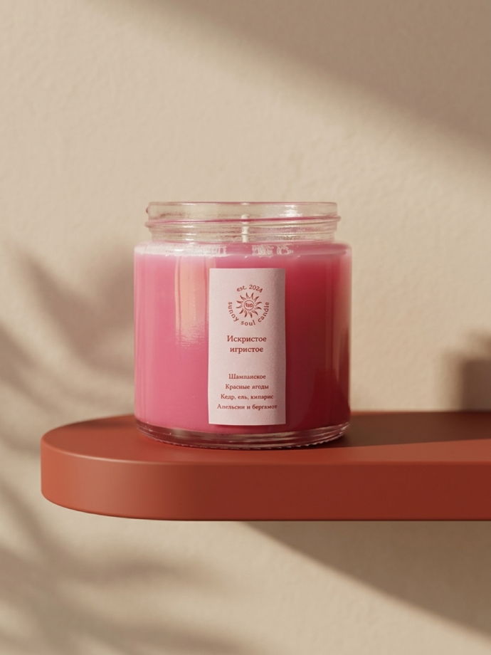 Ароматическая свеча SunnySoul Candle - Искристое игристое