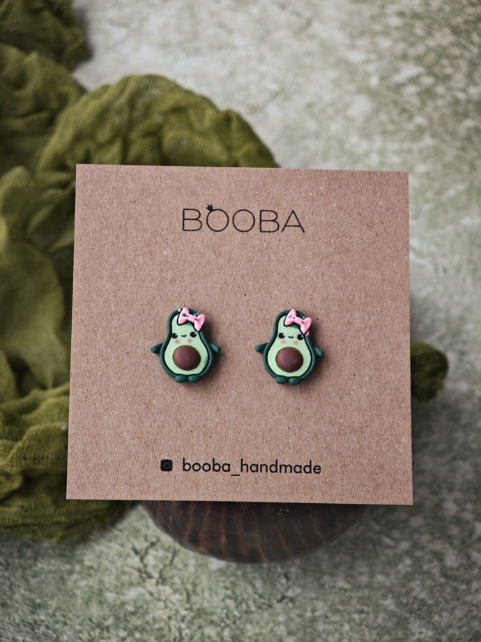 Резинки для волос в паре: "Зелёное авокадо"