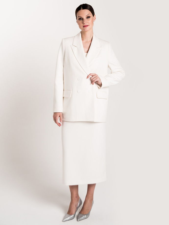 Двубортный прямой жакет