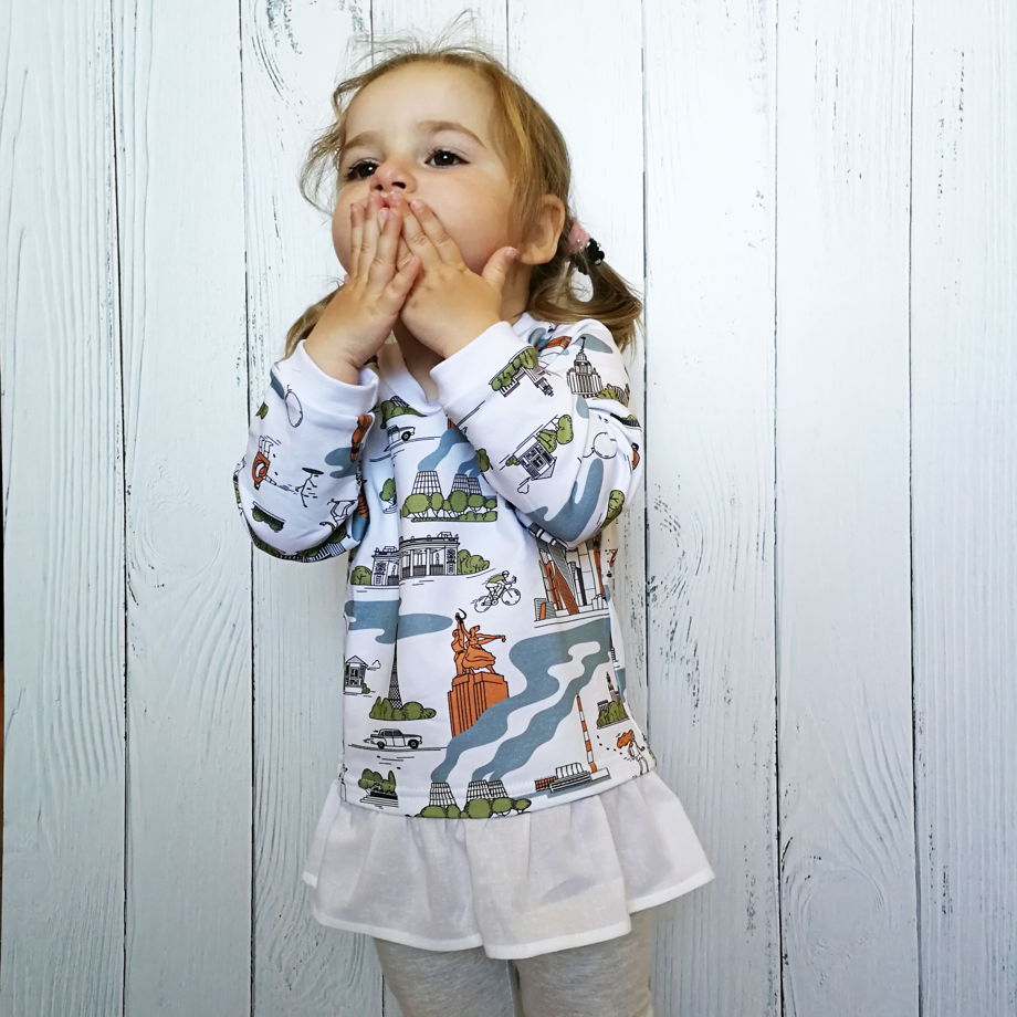 Детское свитшот-платье с авторским притом(в ассортименте)