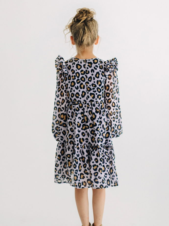 Шифоновое платье с леопардовым принтом