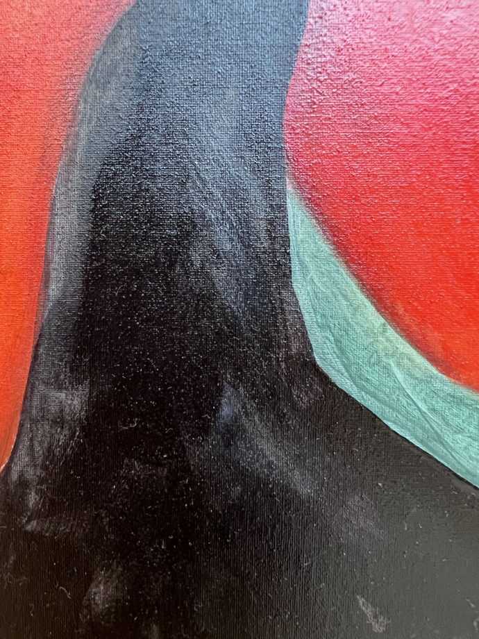 Картина "Танцовщица в красном" 35х45 акрил на холсте
