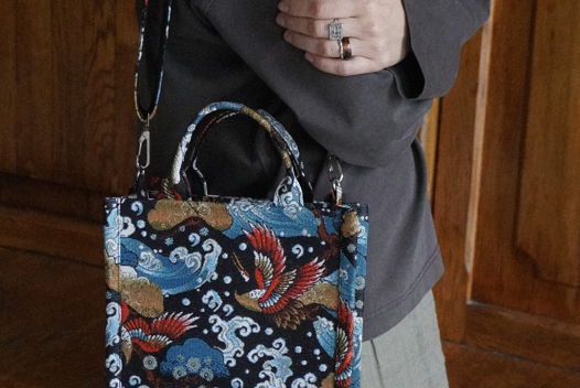 Сумка из гобелена "Журавли"