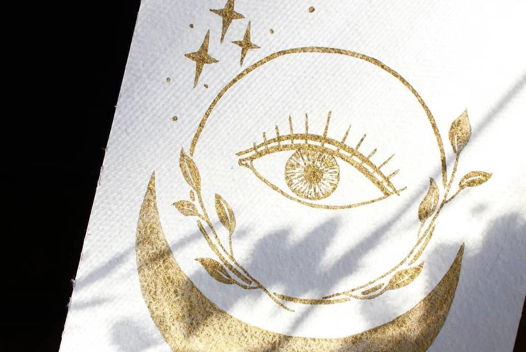 Картина "Сияние" звезды, глаз, волшебство, минимализм